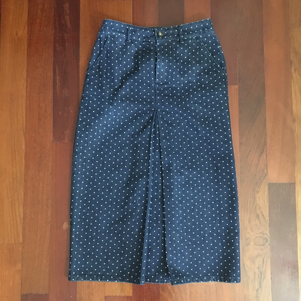 Boden Denim Midi Skirt
